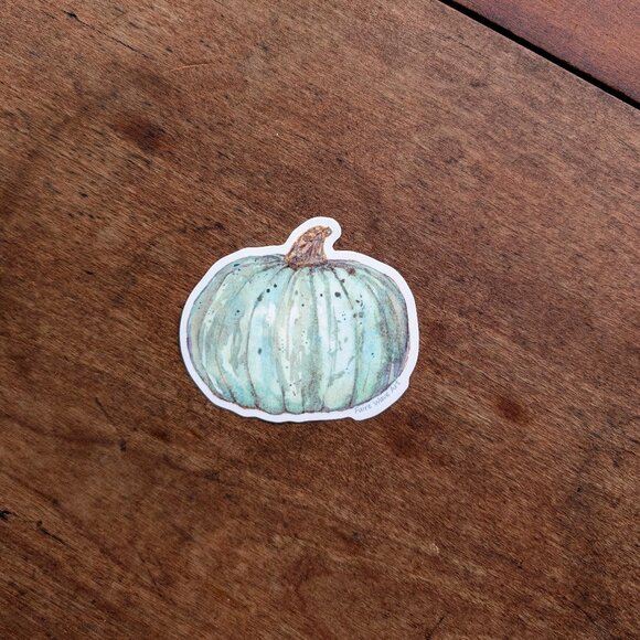 3" Vinyl Sticker decal: Mint Green Kabocha Green Pumpkin Japanese Squash - Picture 2 of 4
